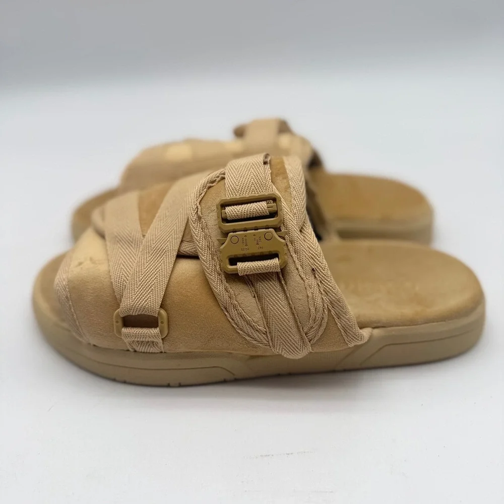 Draco Tan/Beige Jesus Slides Mens 9-10 fits Size 8.5-10 ** New w/ Travel Bag **